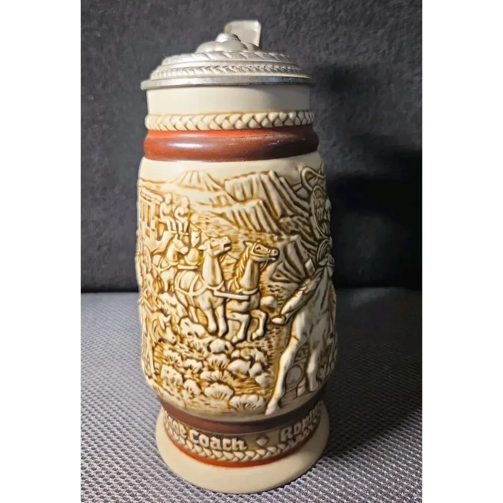 Vintage 1980 Avon “cattle Drive” Collectible Beer Stein